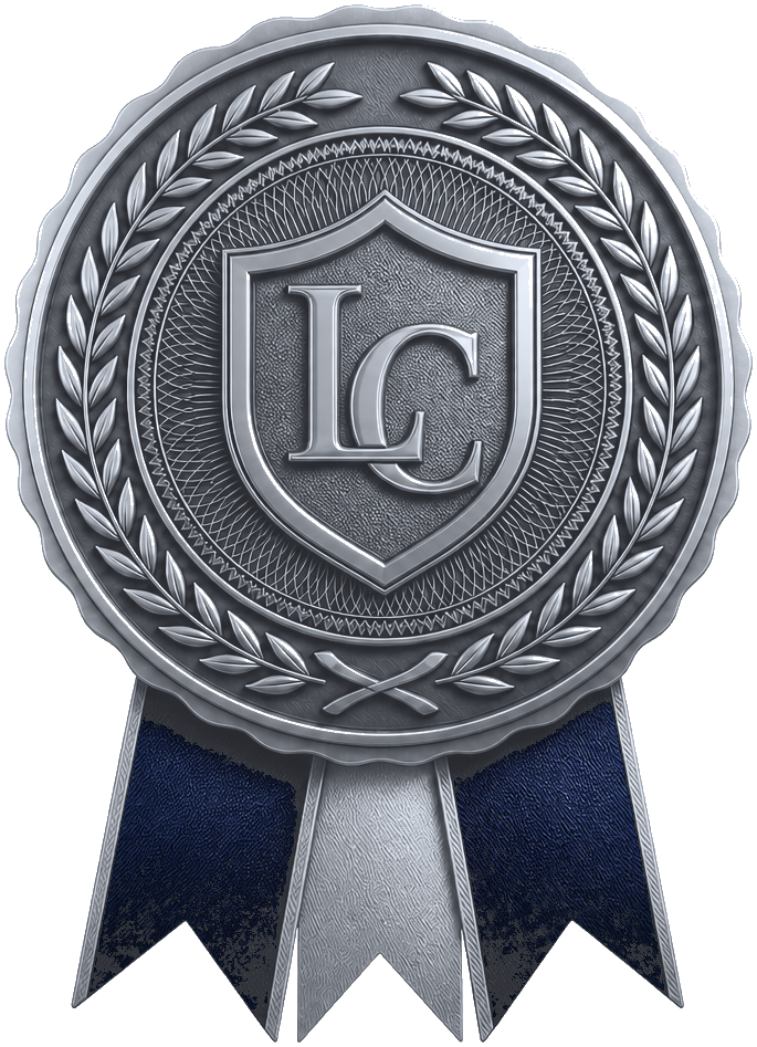 Hanging silver prize medal — Independently rated Silver